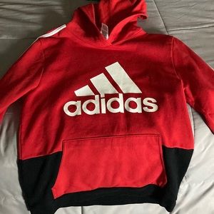 ADIDAS HOODIE BOYS RED/BLACK NEW